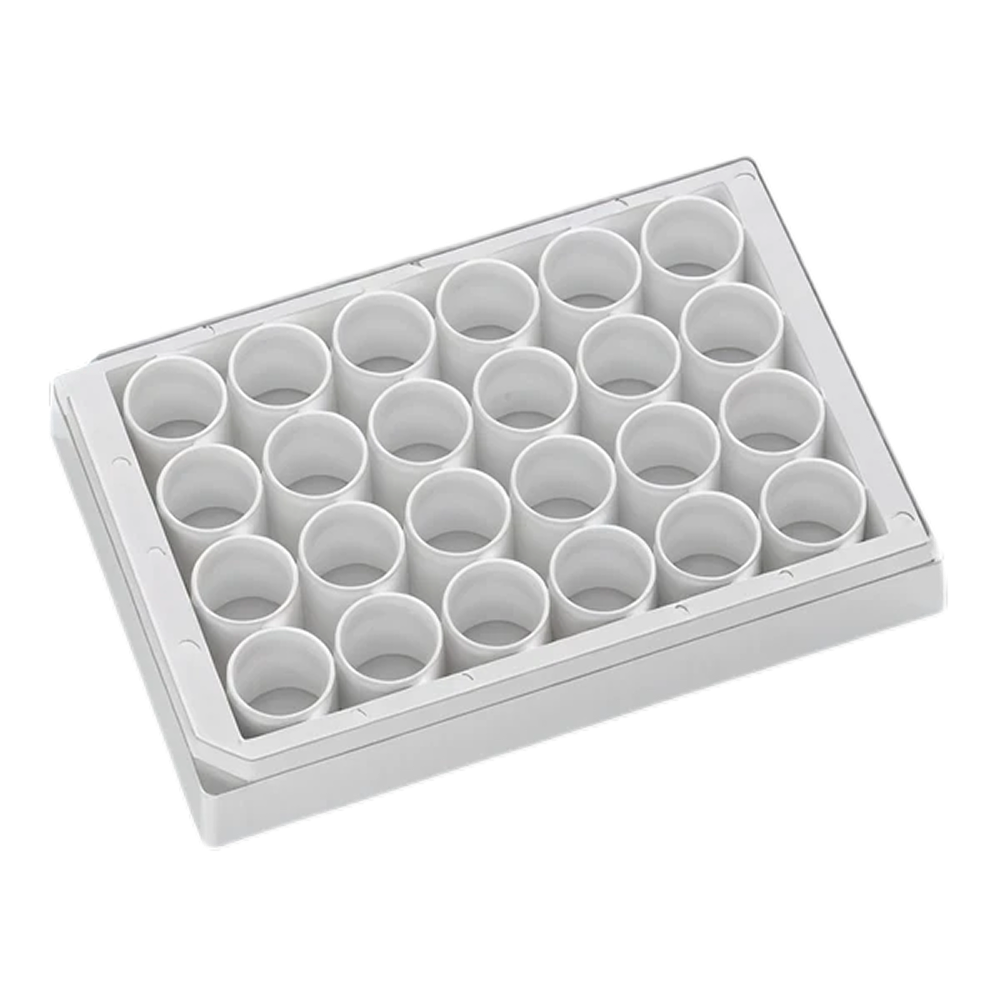 24-Well Assay Plate, White, Clear Bottom - AWLS-303002