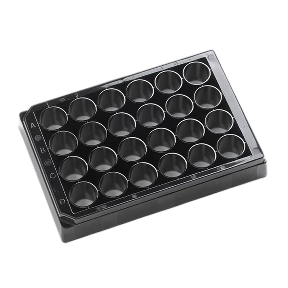 24-Well Assay Plate, Black, Clear Bottom - AWLS-303008