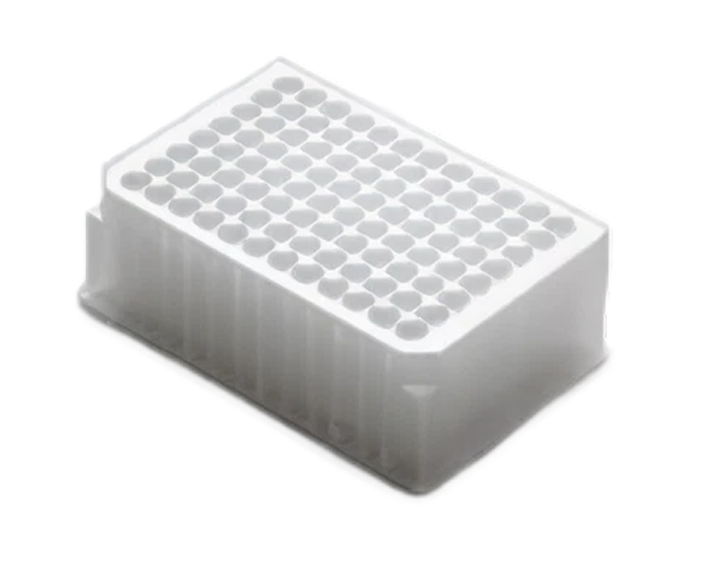 Glass Coated Plate - 2mL/Well, 96 Deep Well, Square Well, Conical Bottom - AWLS-219209