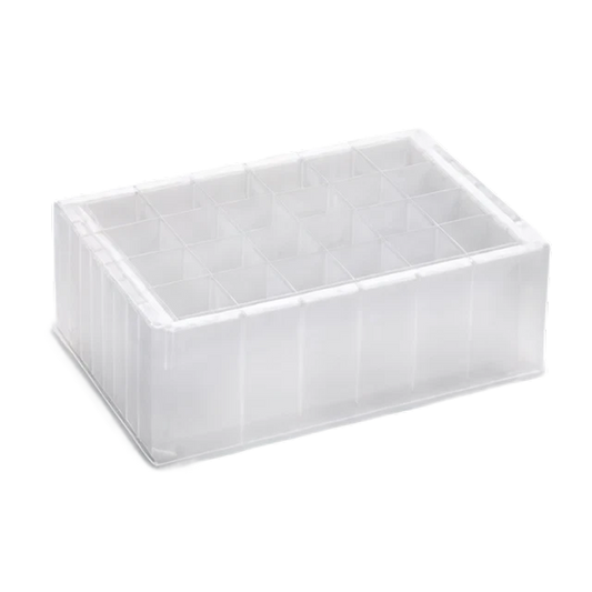 24 Square Well, High Volume Deep Well Microplate, 10mL/well, Pyramid Bottom, Polypropylene, Pre-Sterilized ... - AWLS-204023
