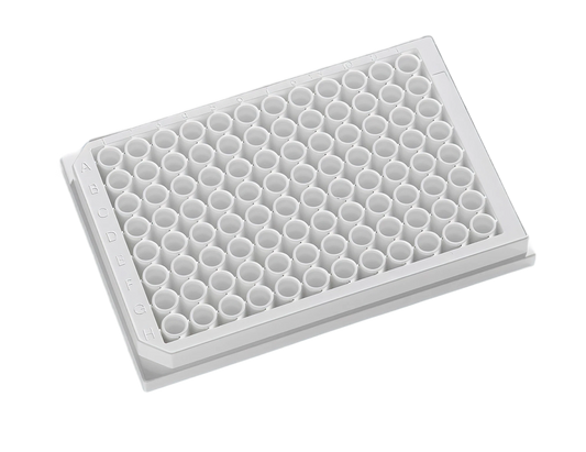 Krystal 96, Opaque Clear Bottom 96 Well Microplate, White, Polystyrene, — 100/Pack - AWLS-214003