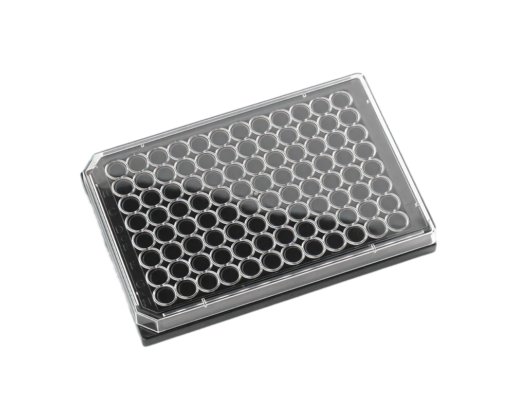 96-well Krystal quartz-bottomed plate, Opaque Black UV-Quartz Bottom Microplates 1mm thick fused quartz >85... - AWLS-325001