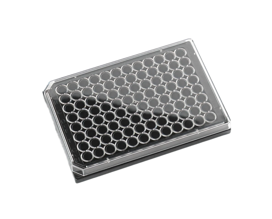 96-well Krystal quartz-bottomed plate, Opaque Black UV-Quartz Bottom Microplates 1mm thick fused quartz >85... - AWLS-325001