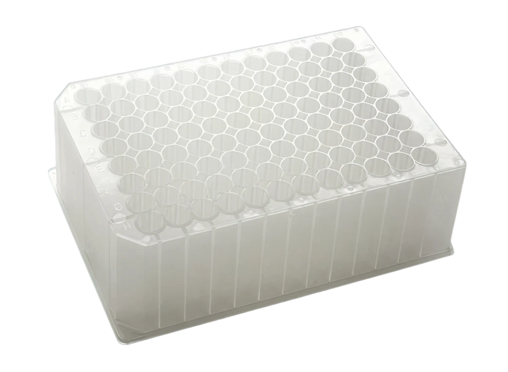 96 Deep well, 2ml/well Polypropylene round well rimless DNA/RNAase free Pre-Sterilized — 50/Case - AWLS-X11015