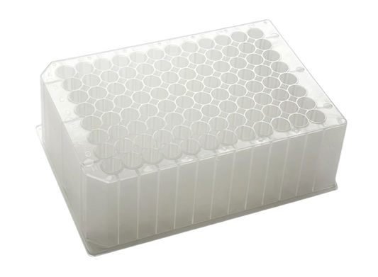 96 Deep well, 2ml/well Polypropylene round well rimless DNA/RNAase free Pre-Sterilized — 50/Case - AWLS-X11015