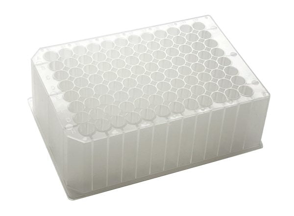 96 Deep well, 2ml/well Polypropylene round well rimless DNA/RNAase free, Pre-Sterilized inner bag of 5 — 50... - AWLS-X20015