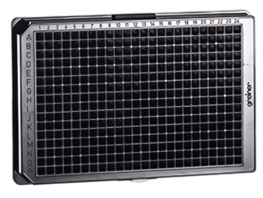 Greiner 384 Square Well, 120uL/Well, Polypropylene, Flat Bottom, w/ Glass Coating — 10/Case - AWLS-X20207